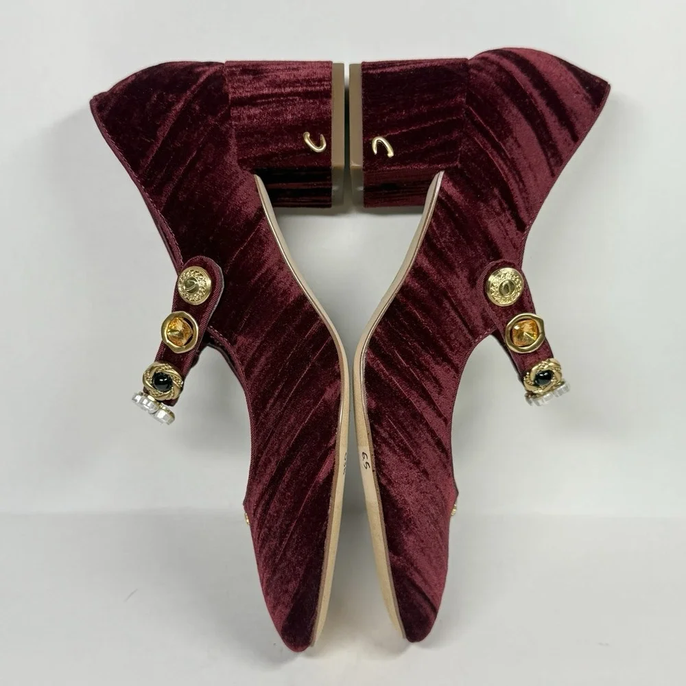 NEW Circus Sam Edelman‎ Size 6.5 M Chianti Elaine Mary Jane Block Heel Pumps